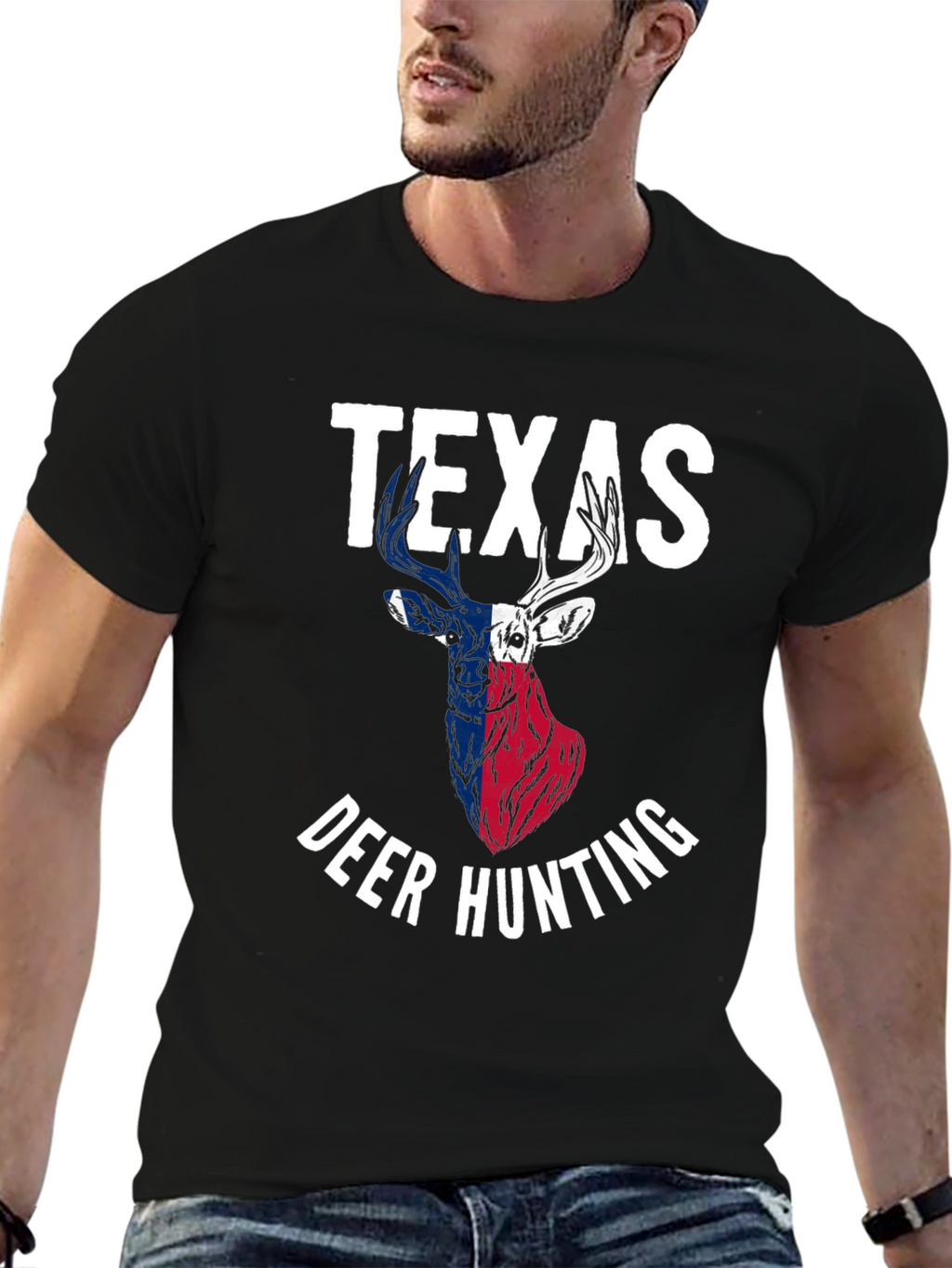 Texas Deer Hunting Graphic T-Shirt