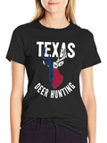 Texas Deer Hunting Graphic T-Shirt