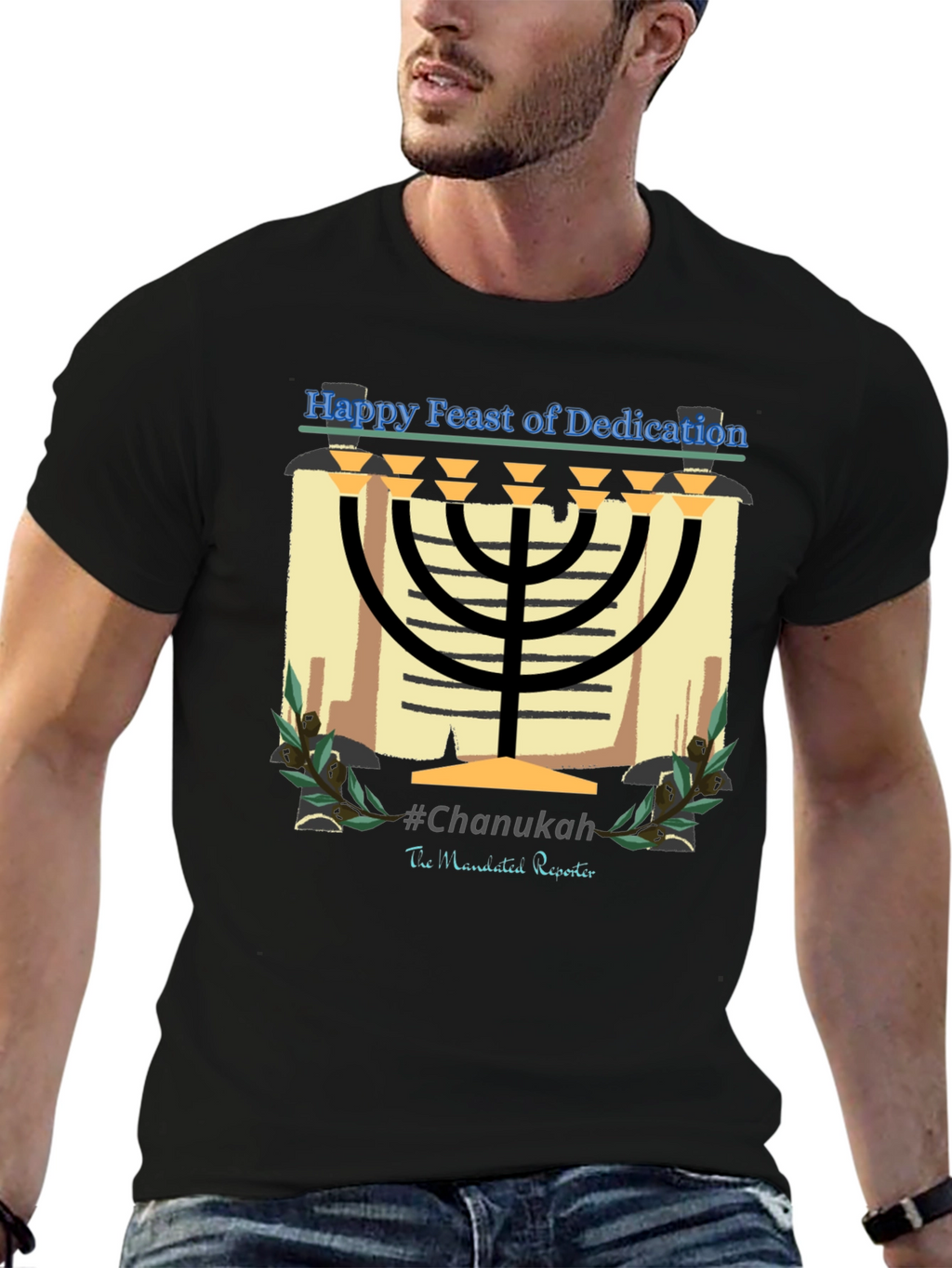 Hanukkah Menorah T-Shirt - Happy Feast of Dedication