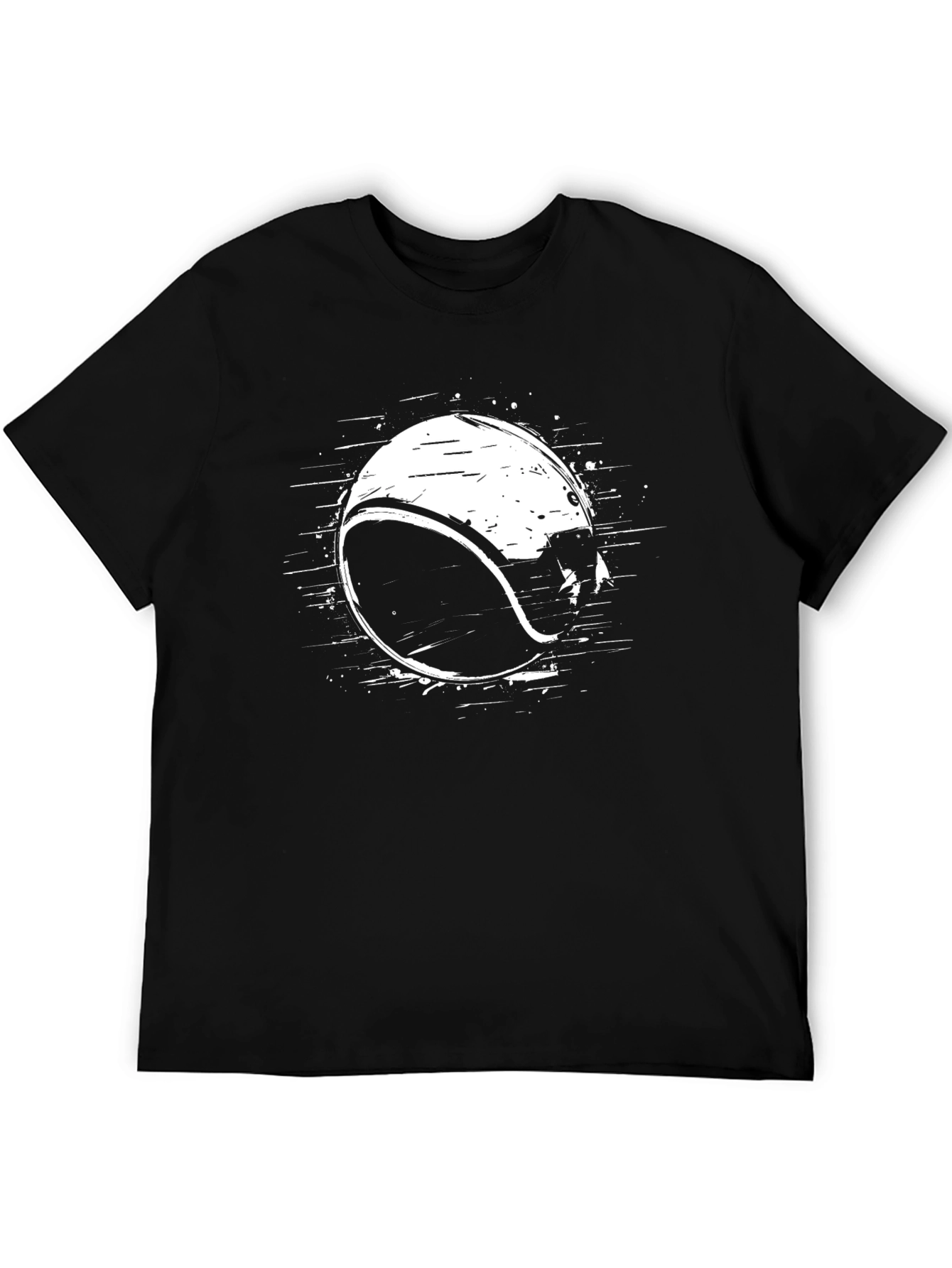 Tennis Ball Graphic Tee - Black Casual Shirt