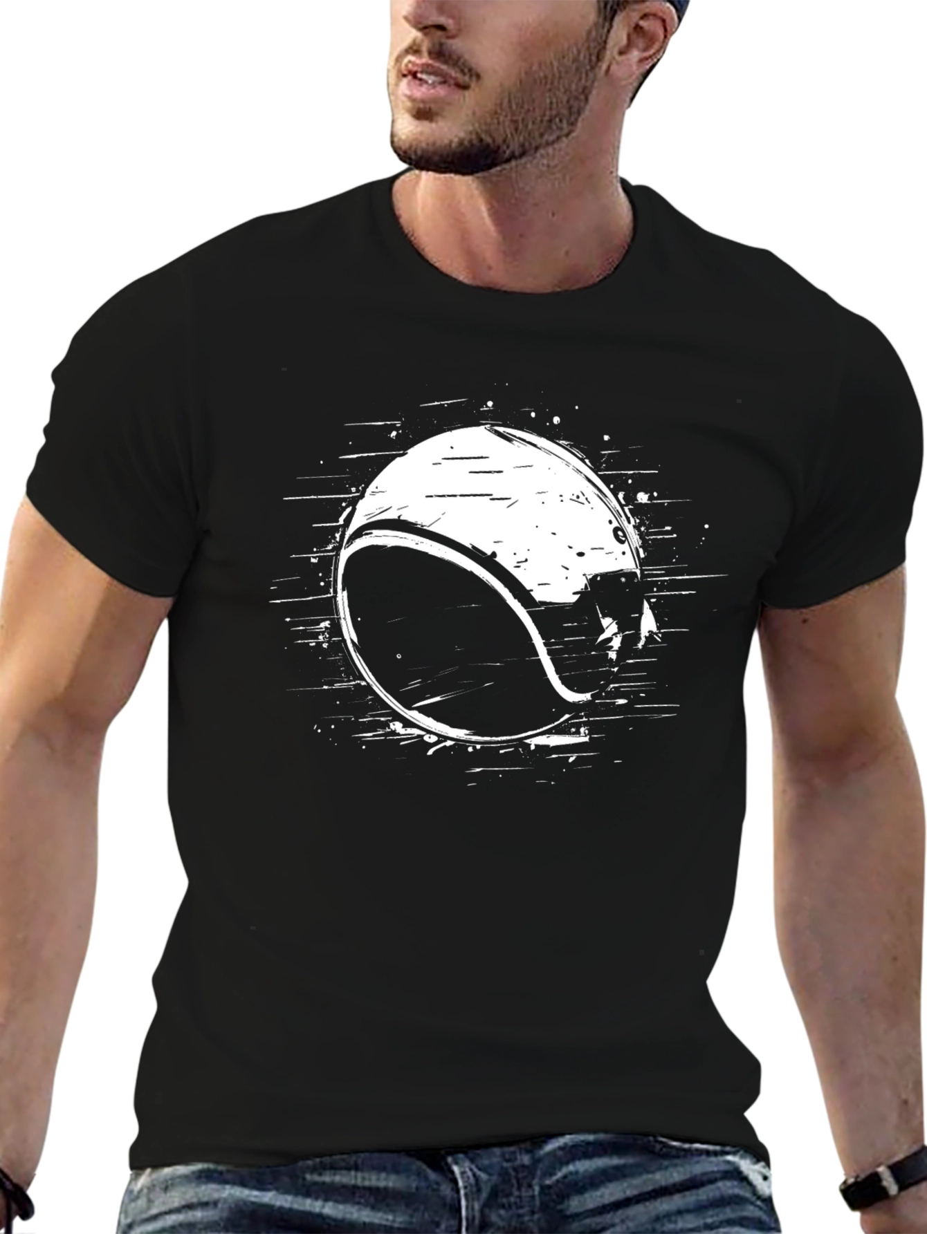 Tennis Ball Graphic Tee - Black Casual Shirt