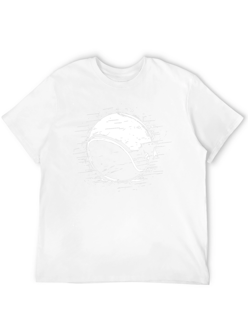 Tennis Ball Graphic Tee - Black Casual Shirt