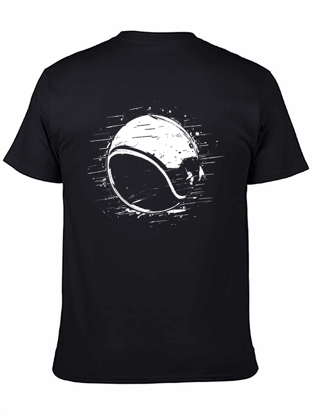 Tennis Ball Graphic Tee - Black Casual Shirt