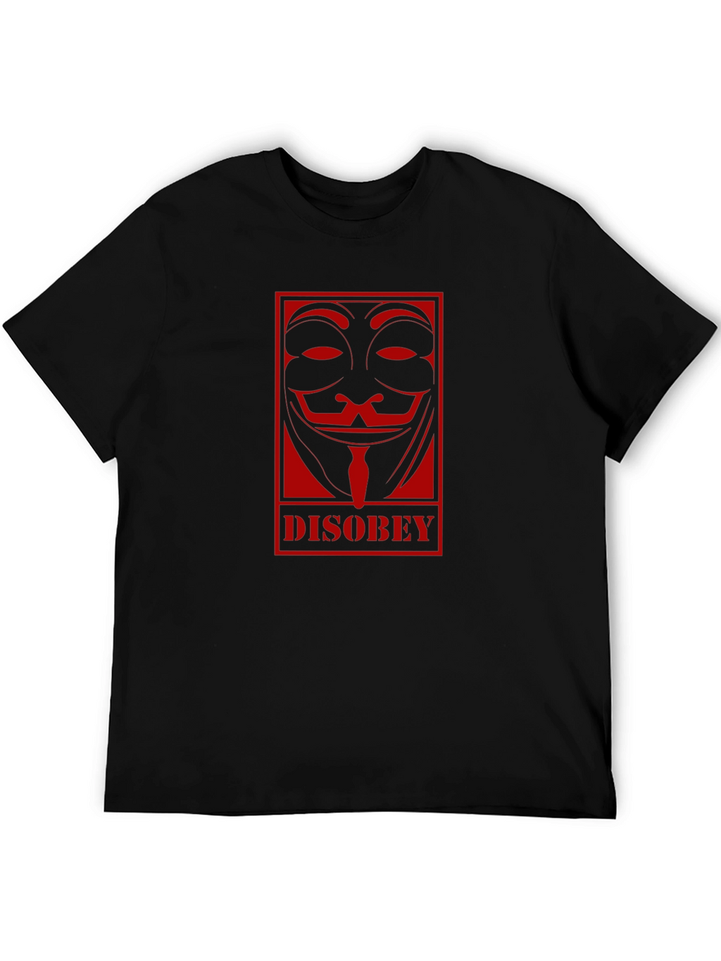 Disobey Mask Graphic Black T-Shirt