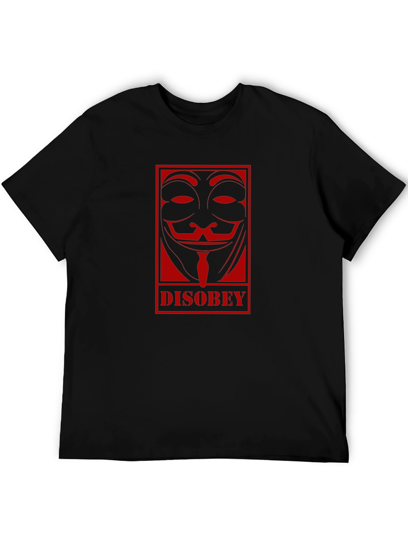 Disobey Mask Graphic Black T-Shirt