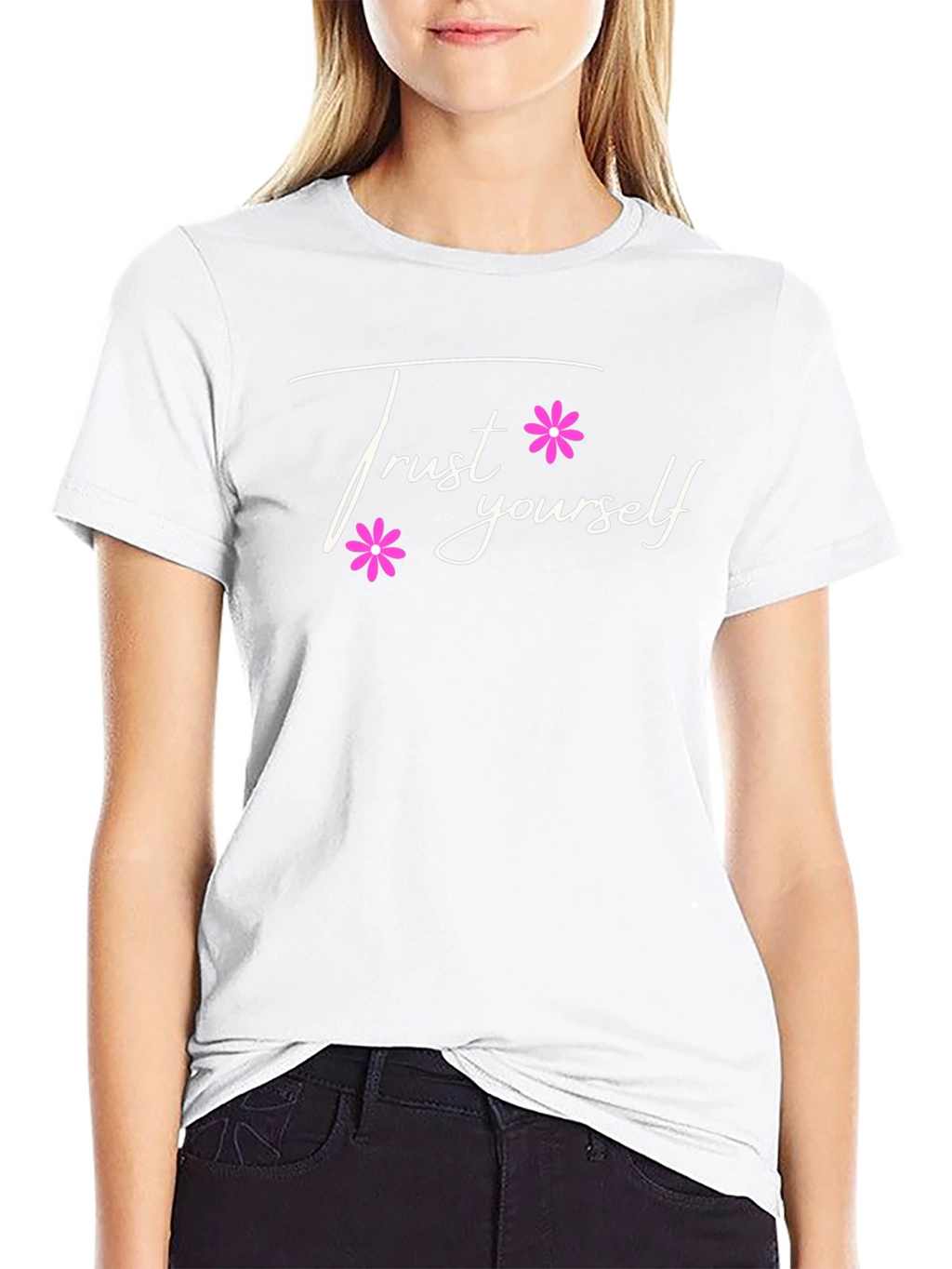 Trust Yourself Graphic Tee - Black Casual T-Shirt