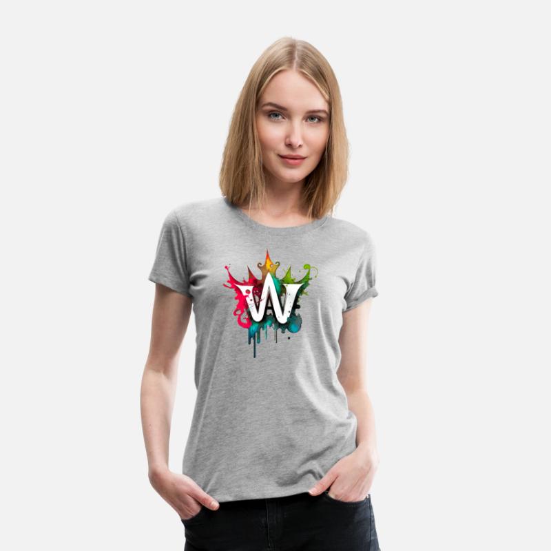 "W" Graffiti Initial Letter with 👑