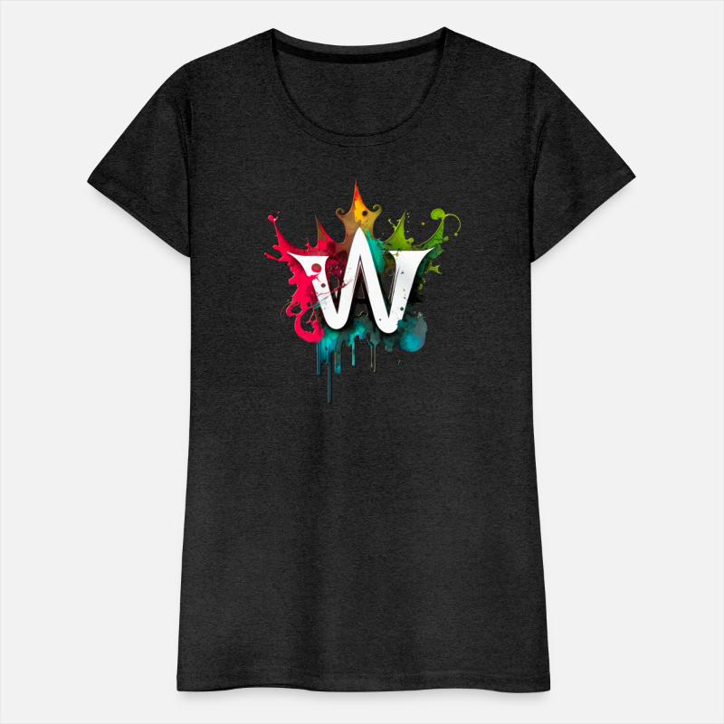 "W" Graffiti Initial Letter with 👑