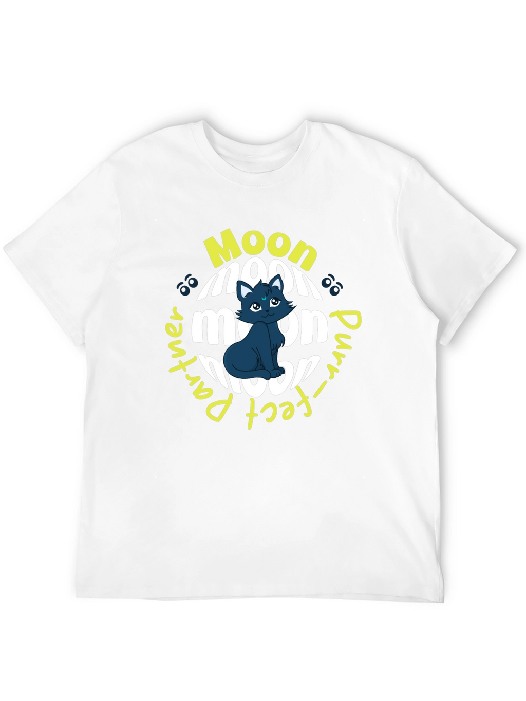 Moon Purr-fect Partner Black T-Shirt