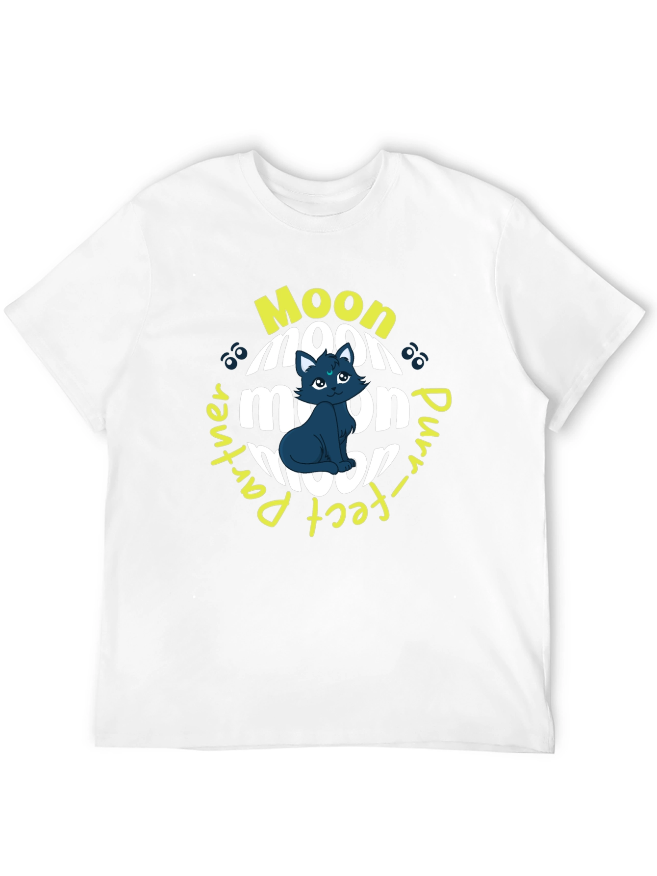 Moon Purr-fect Partner Black T-Shirt