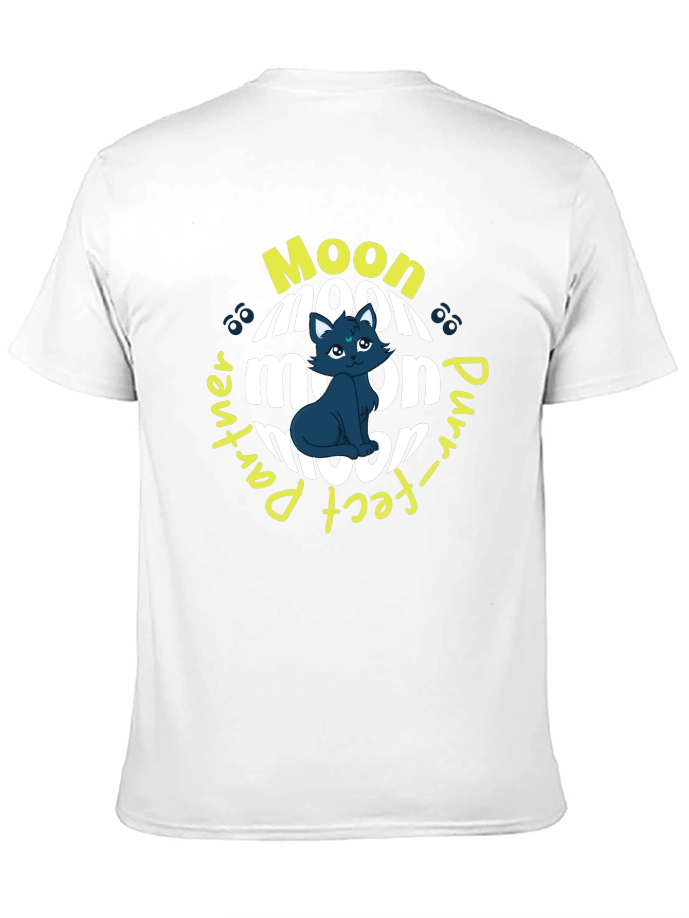 Moon Purr-fect Partner Black T-Shirt