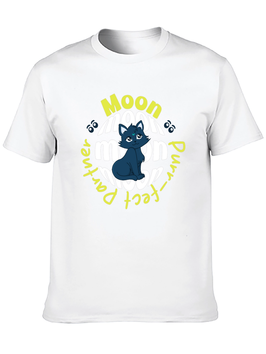 Moon Purr-fect Partner Black T-Shirt