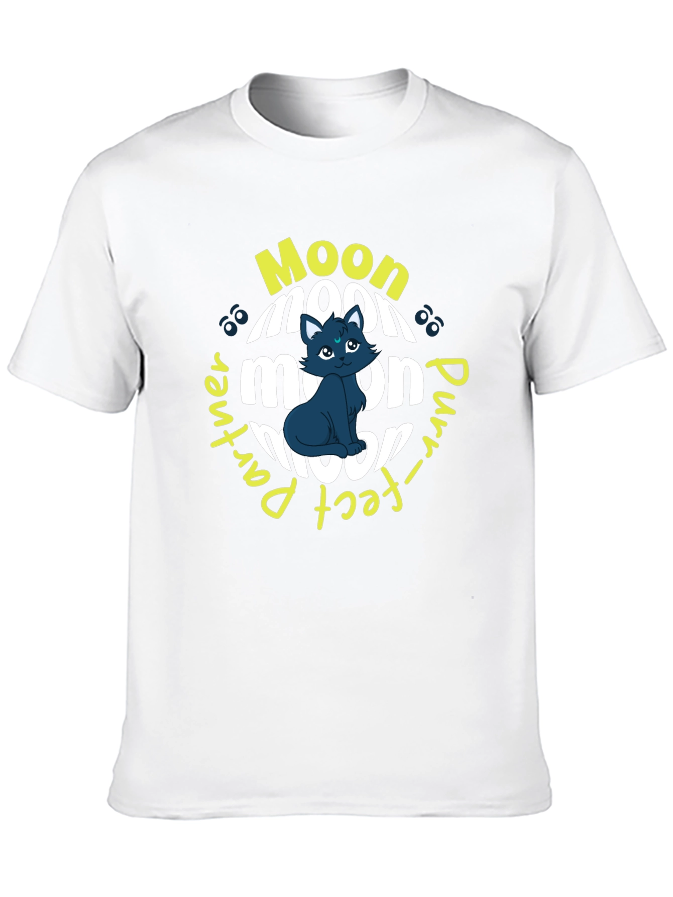 Moon Purr-fect Partner Black T-Shirt