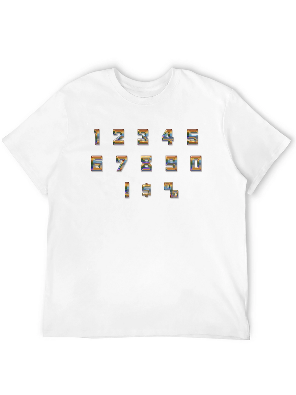 Retro Number & Symbol T-Shirt - Black