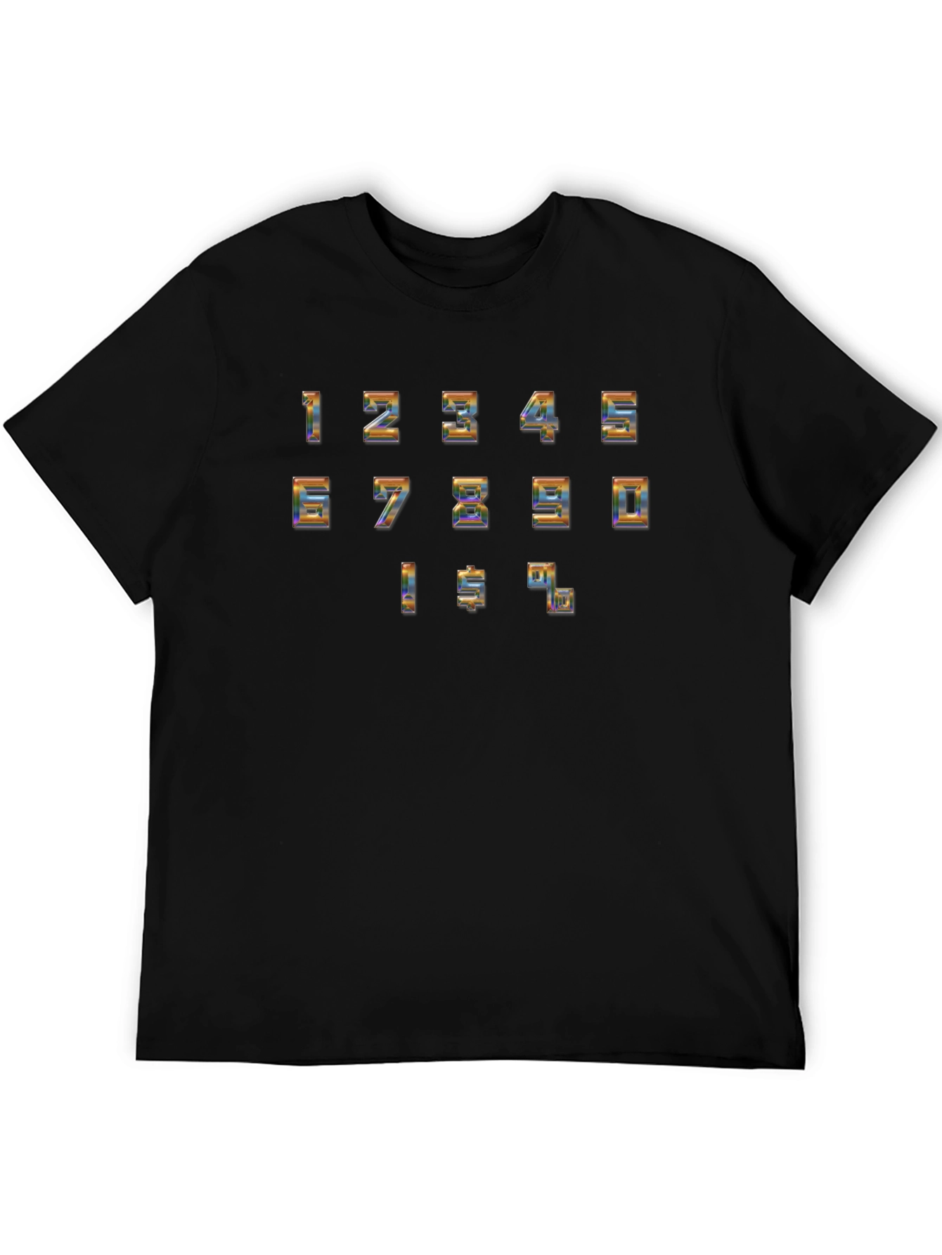 Retro Number & Symbol T-Shirt - Black