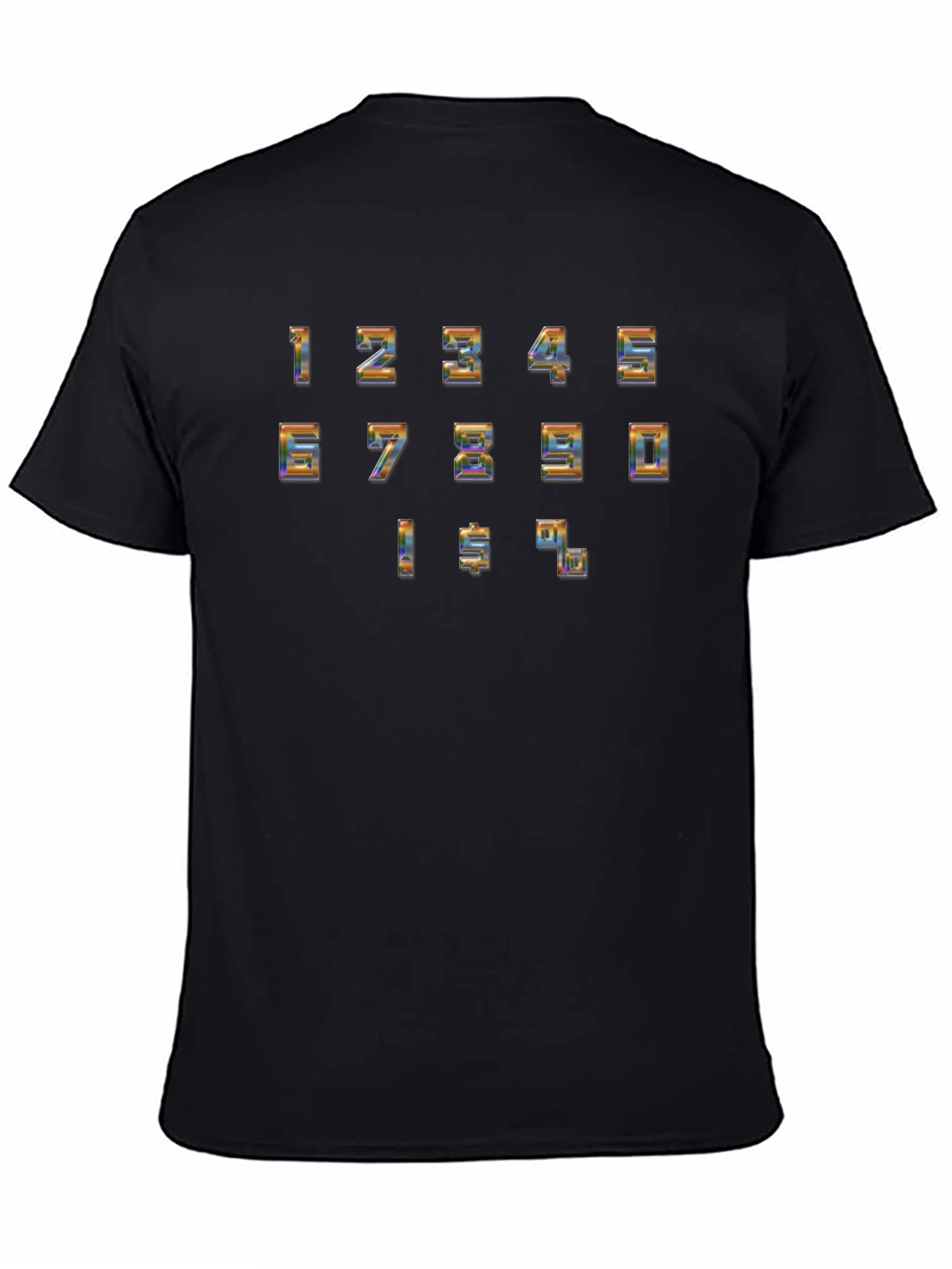 Retro Number & Symbol T-Shirt - Black