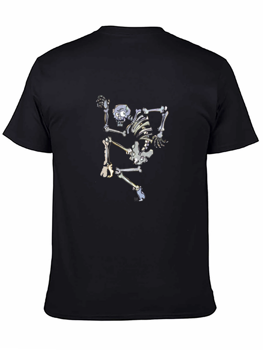 Skeleton Graphic Black Tee - Unique Design