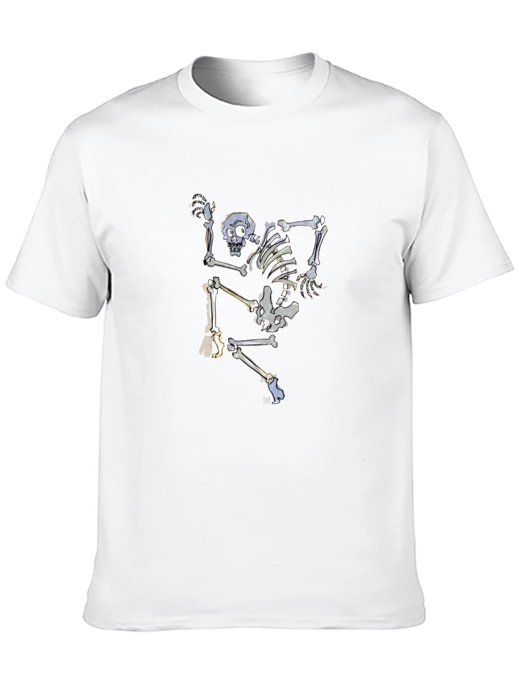 Skeleton Graphic Black Tee - Unique Design