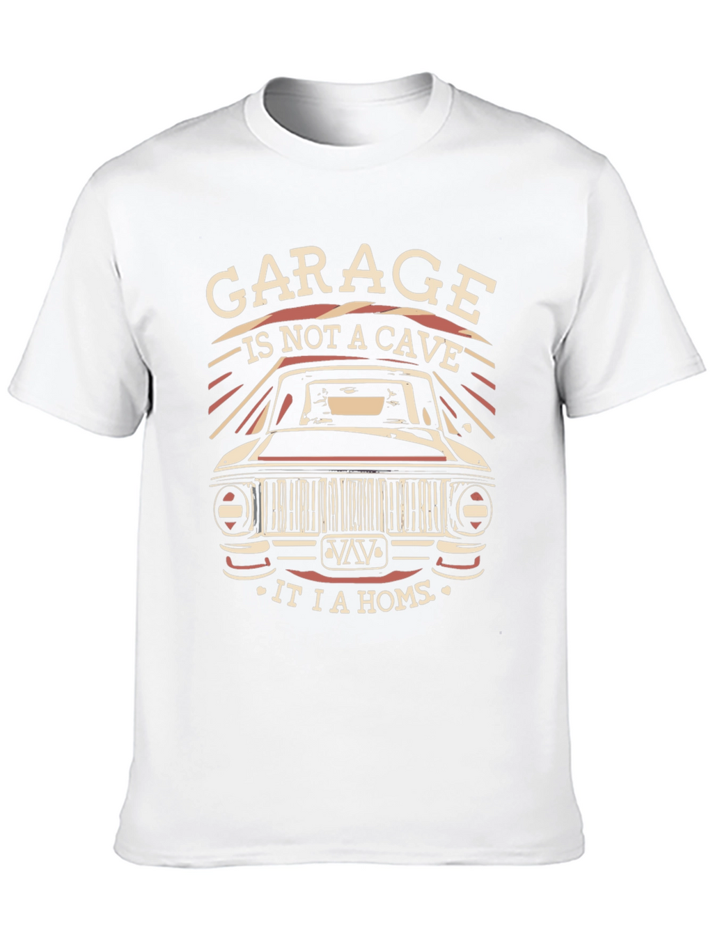 Garage Is Not A Cave Graphic T-Shirt