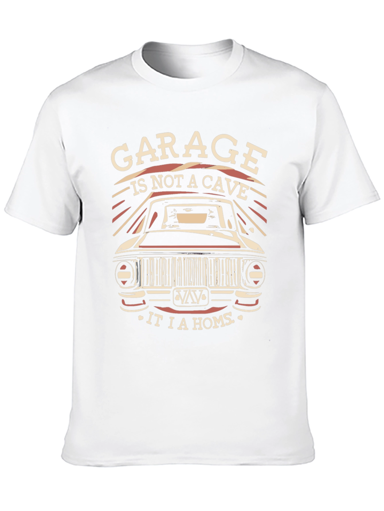Garage Is Not A Cave Graphic T-Shirt
