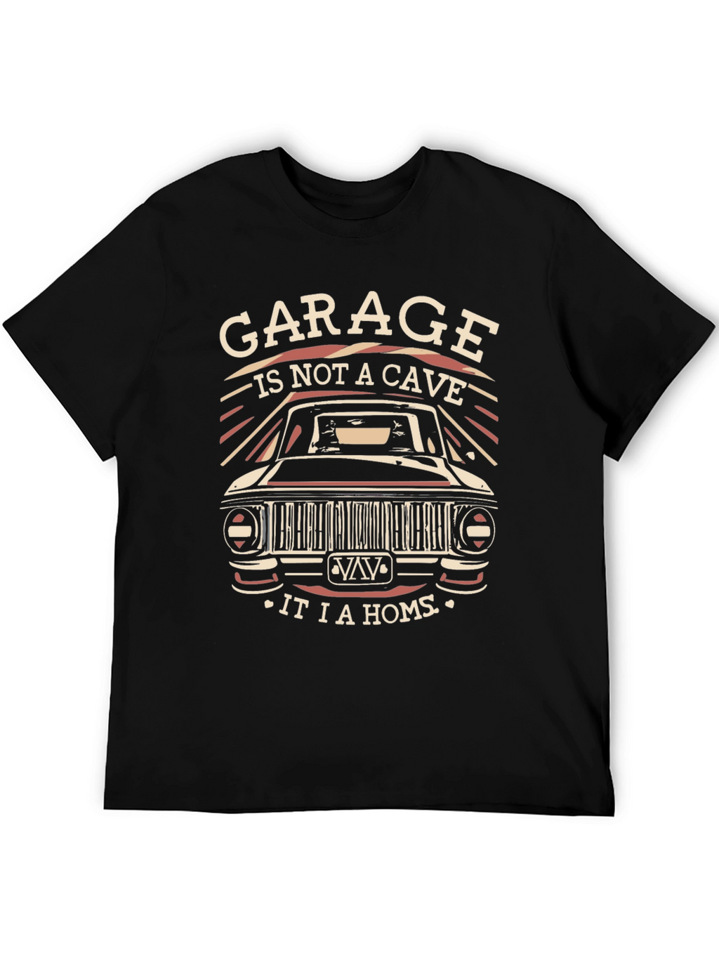 Garage Is Not A Cave Graphic T-Shirt