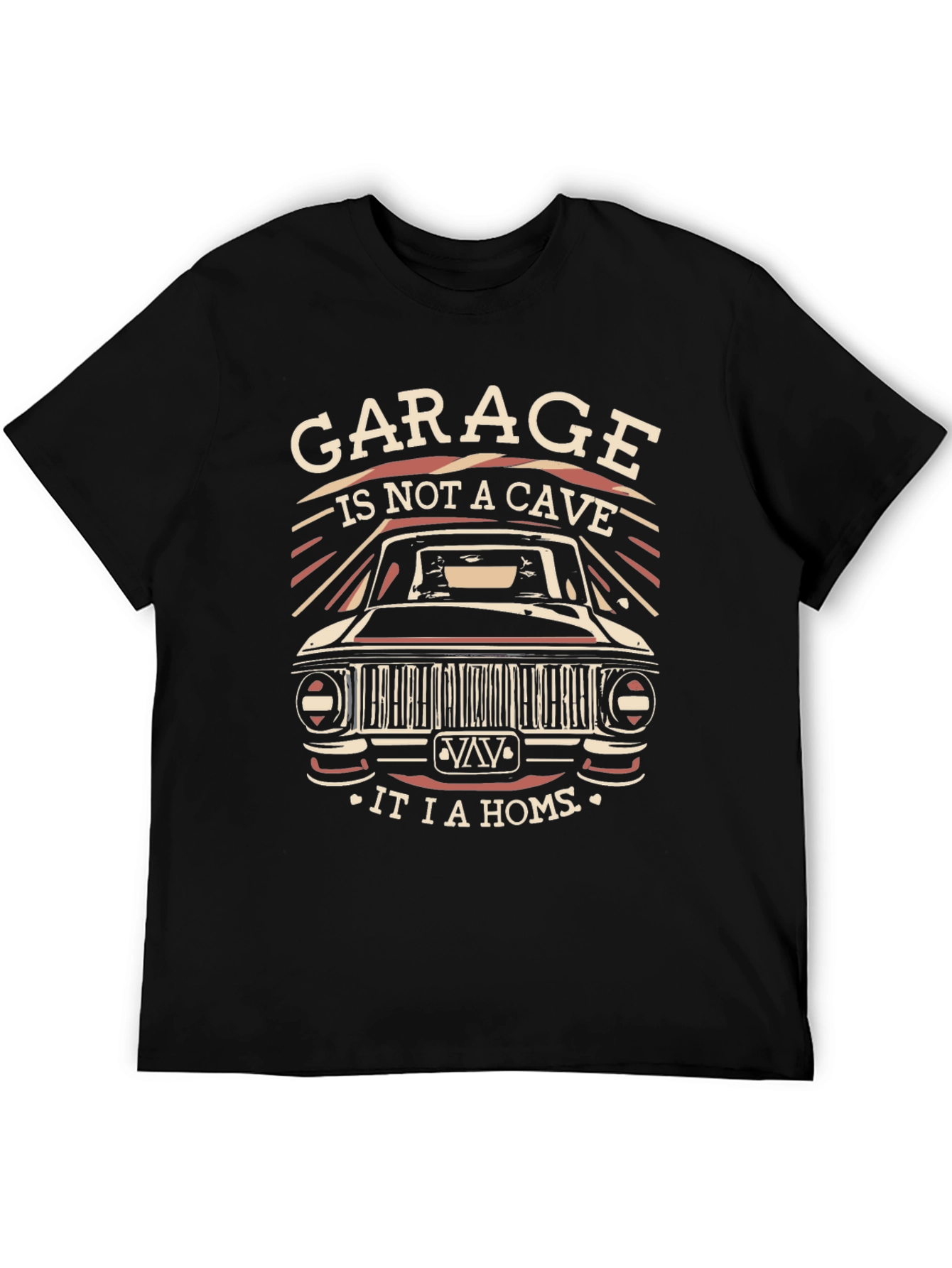 Garage Is Not A Cave Graphic T-Shirt