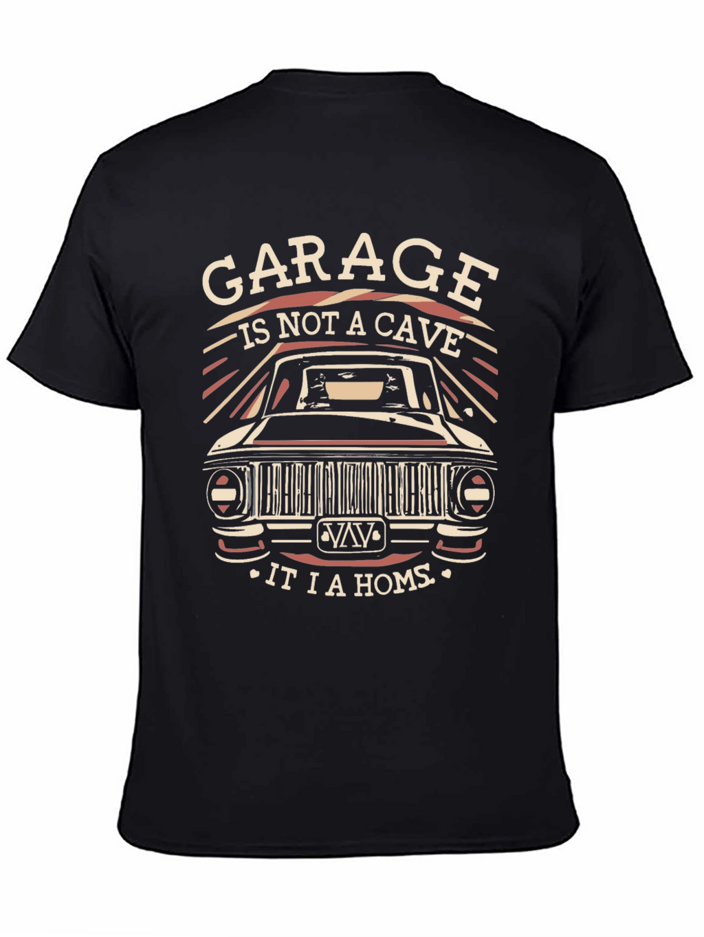 Garage Is Not A Cave Graphic T-Shirt