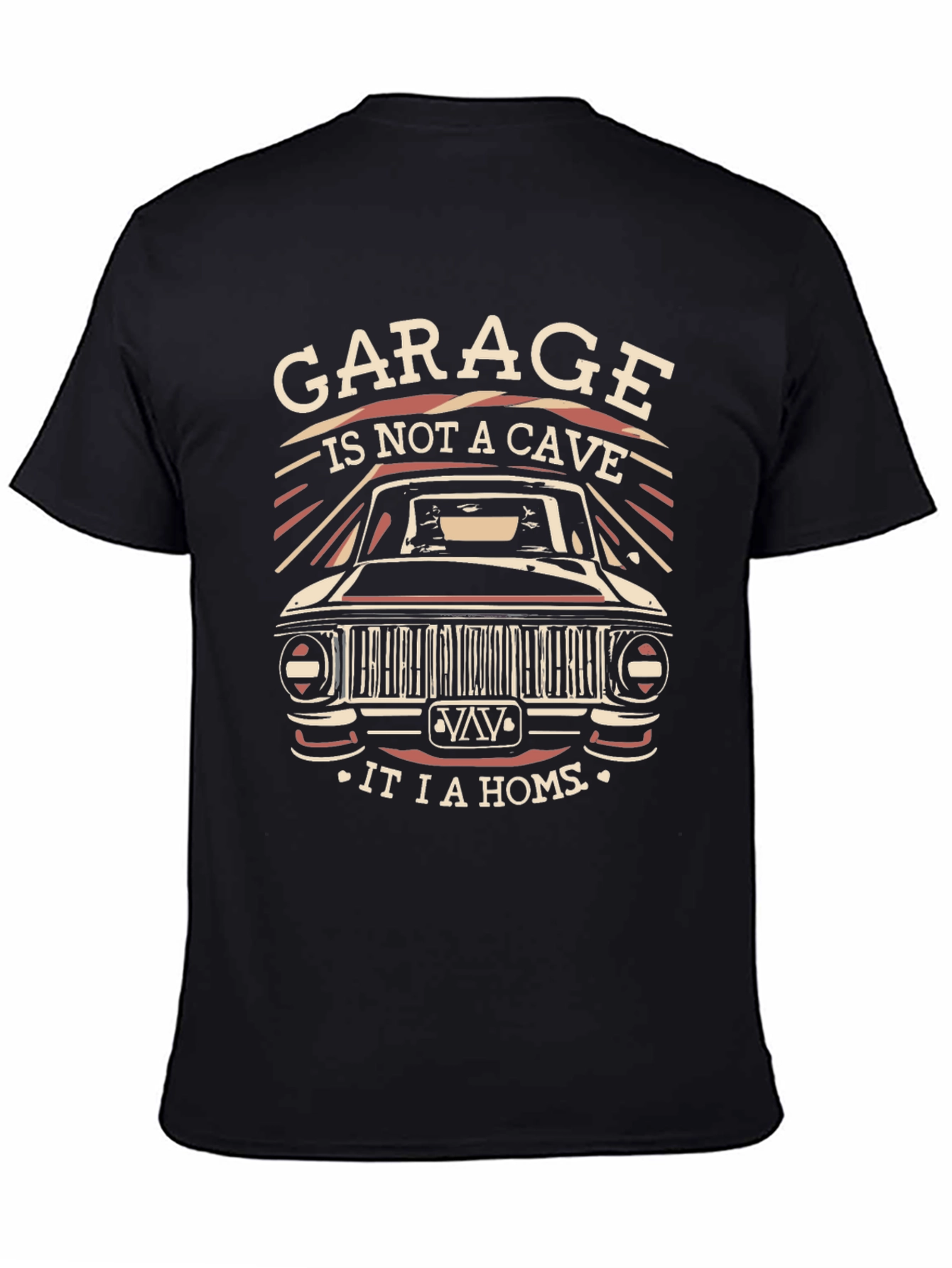 Garage Is Not A Cave Graphic T-Shirt