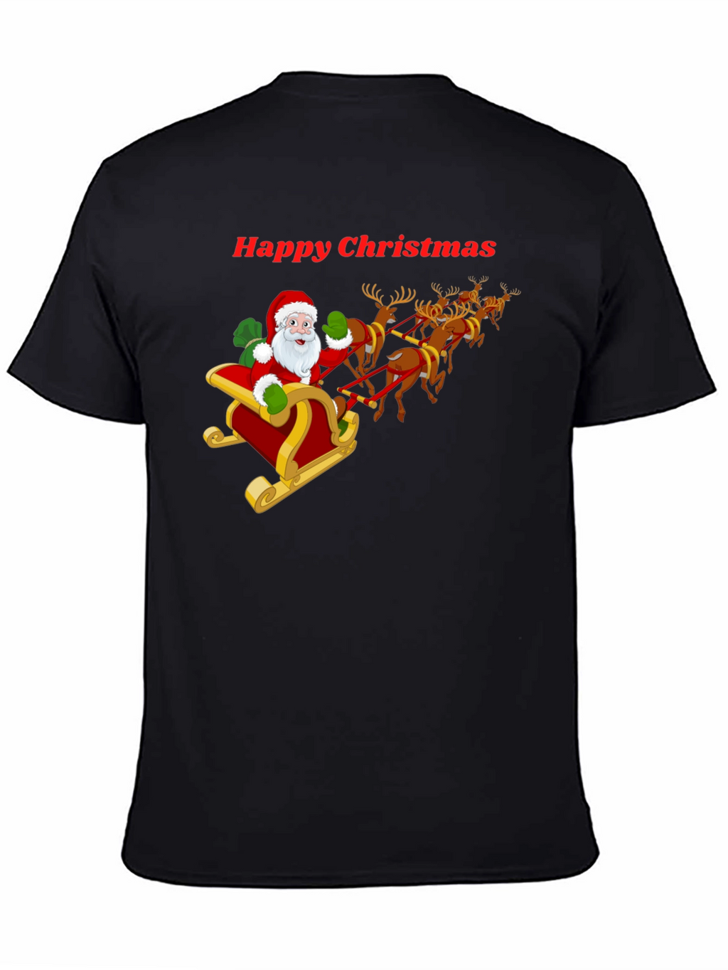 Happy Christmas Santa Sleigh T-Shirt