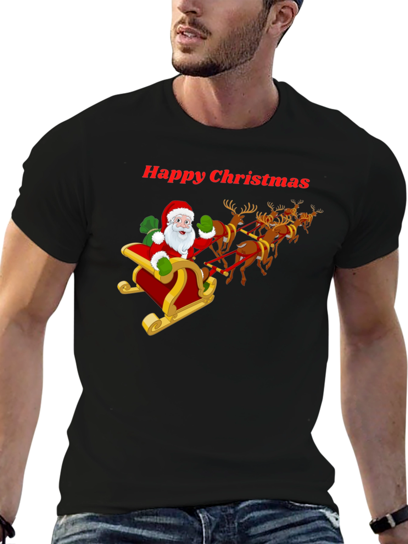 Happy Christmas Santa Sleigh T-Shirt