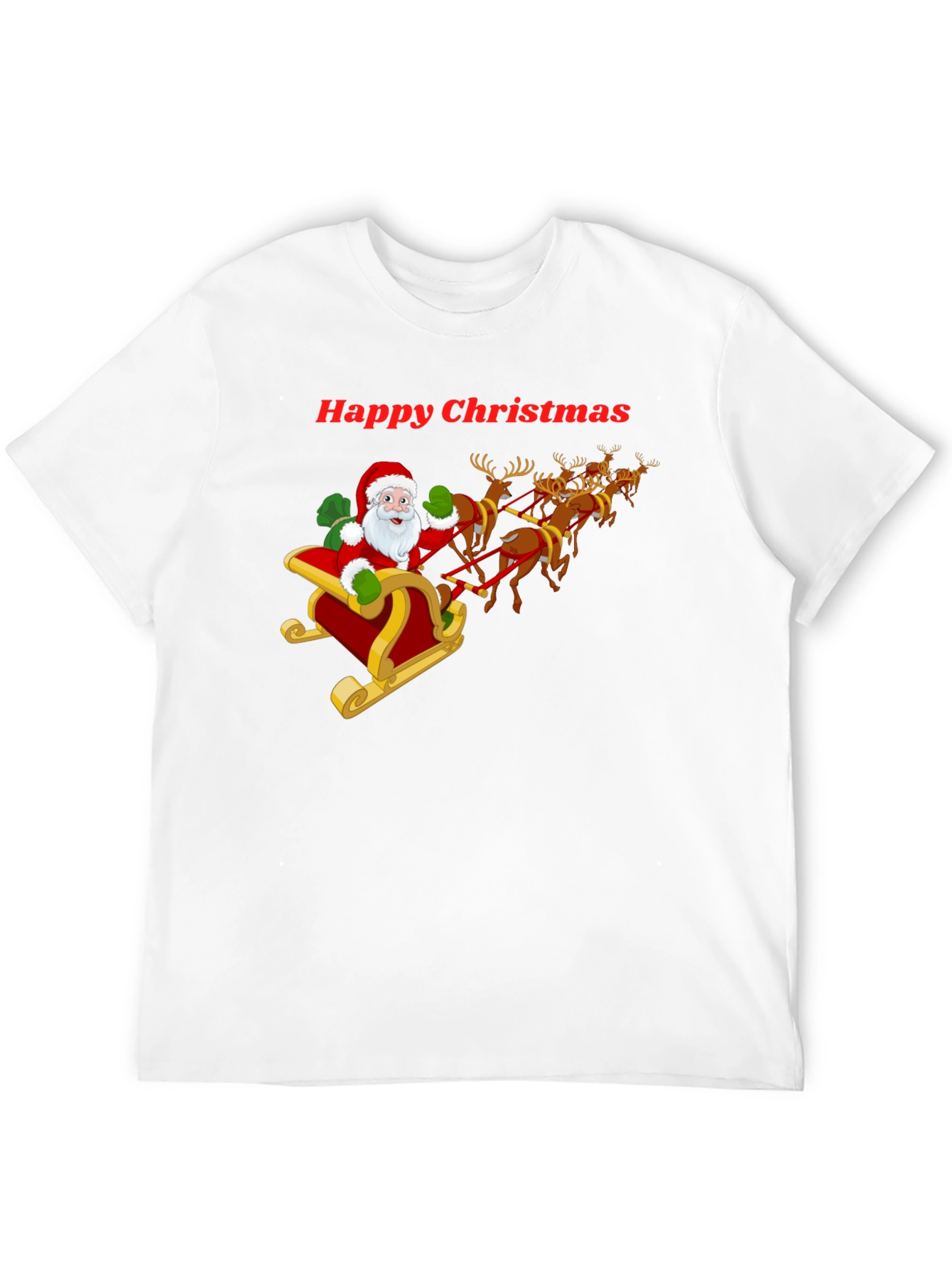 Happy Christmas Santa Sleigh T-Shirt