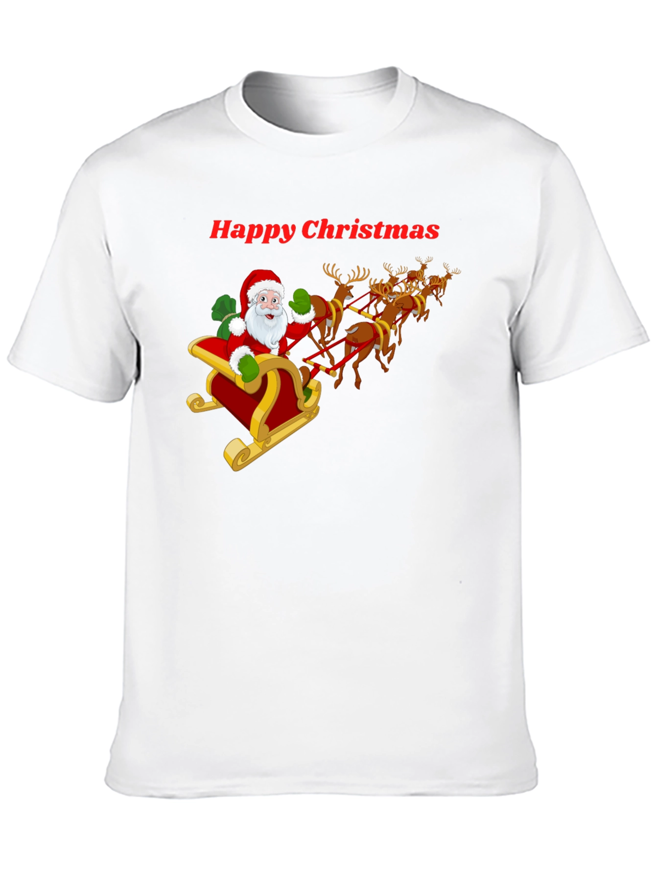 Happy Christmas Santa Sleigh T-Shirt