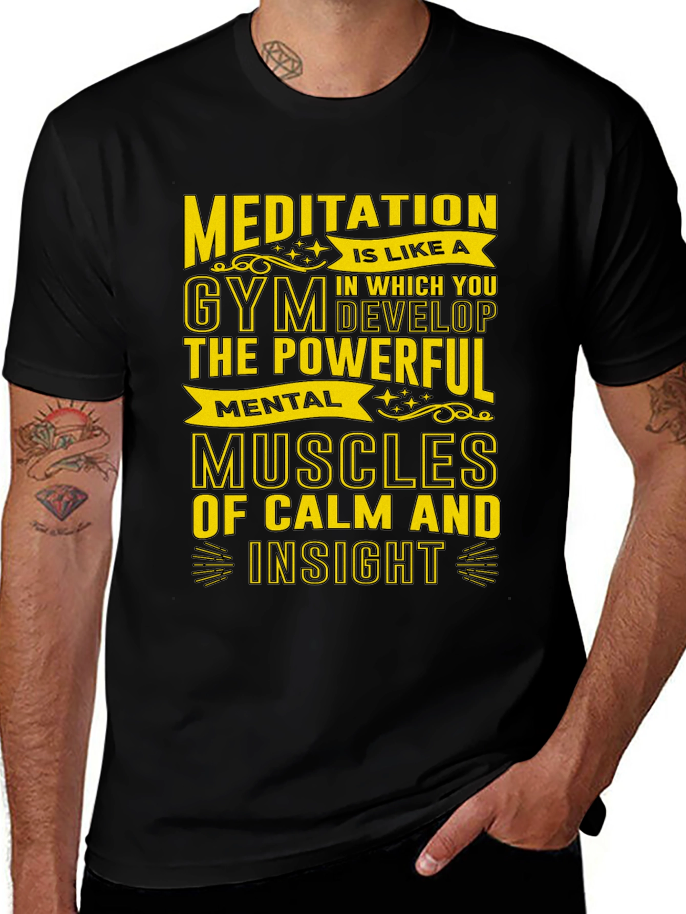 Meditative Gym T-Shirt - Mental Muscles