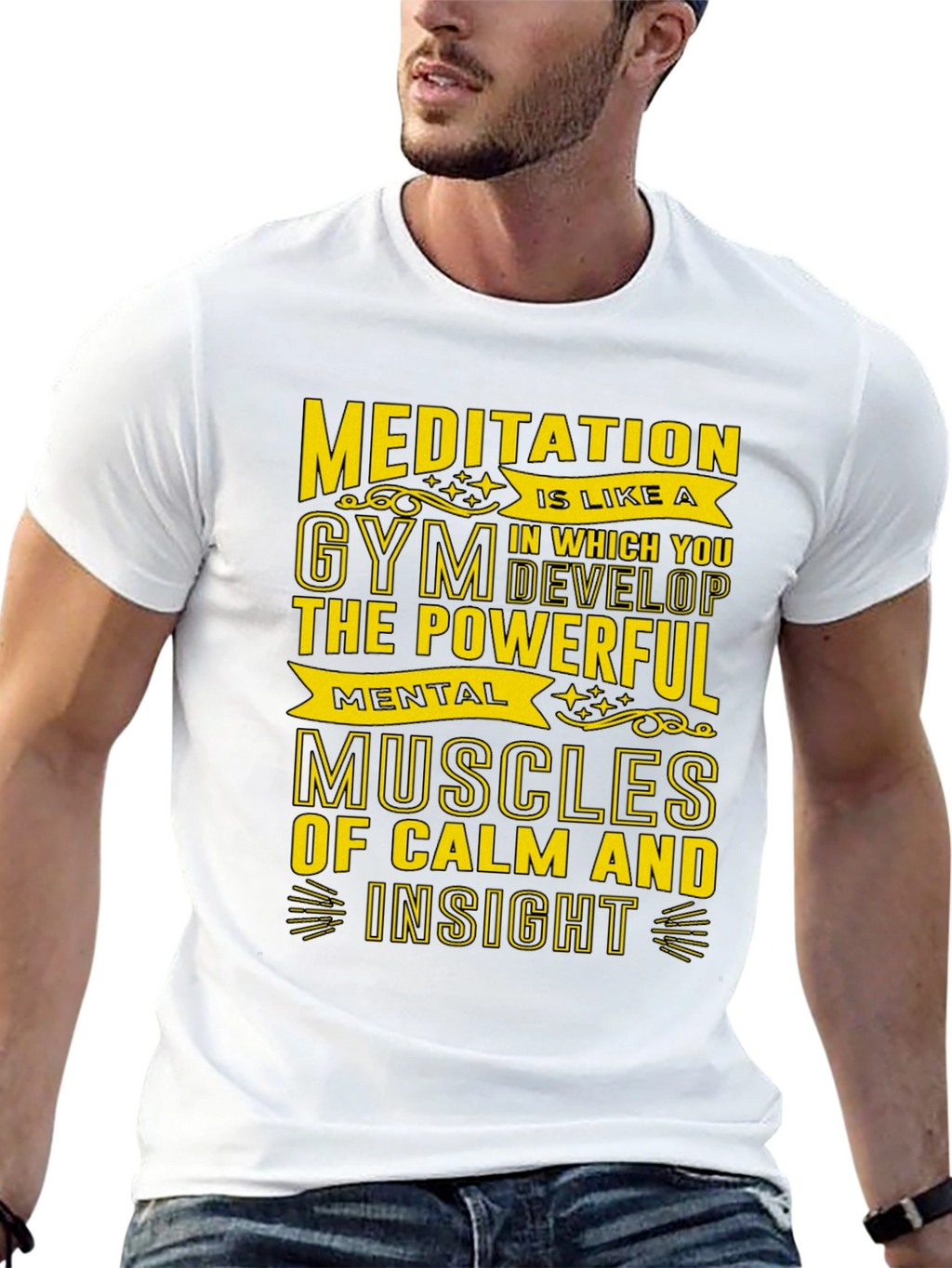 Meditative Gym T-Shirt - Mental Muscles