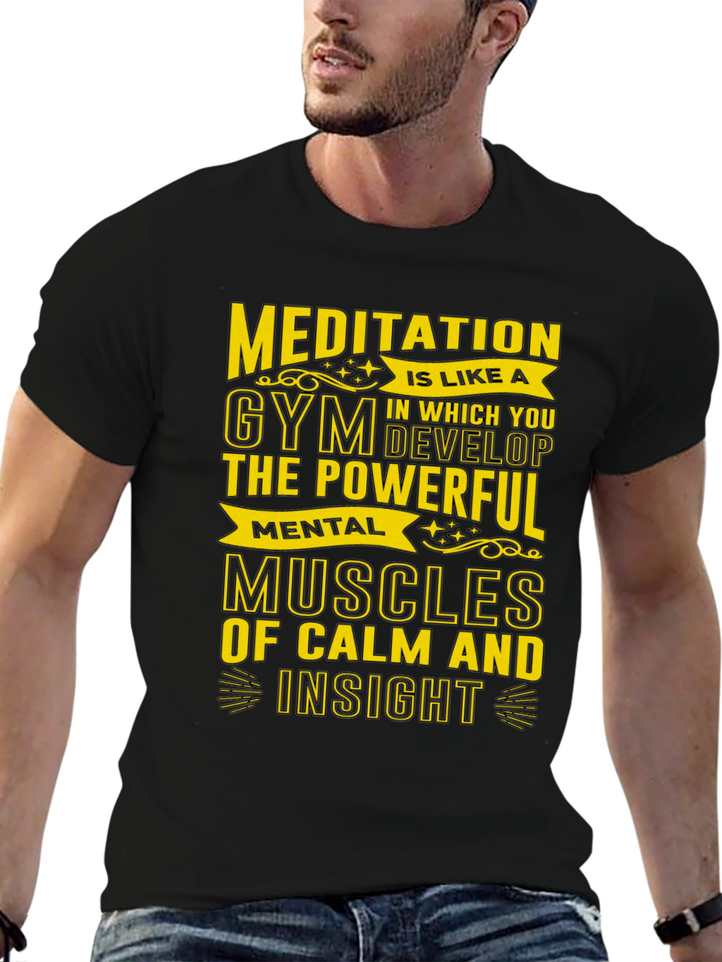 Meditative Gym T-Shirt - Mental Muscles
