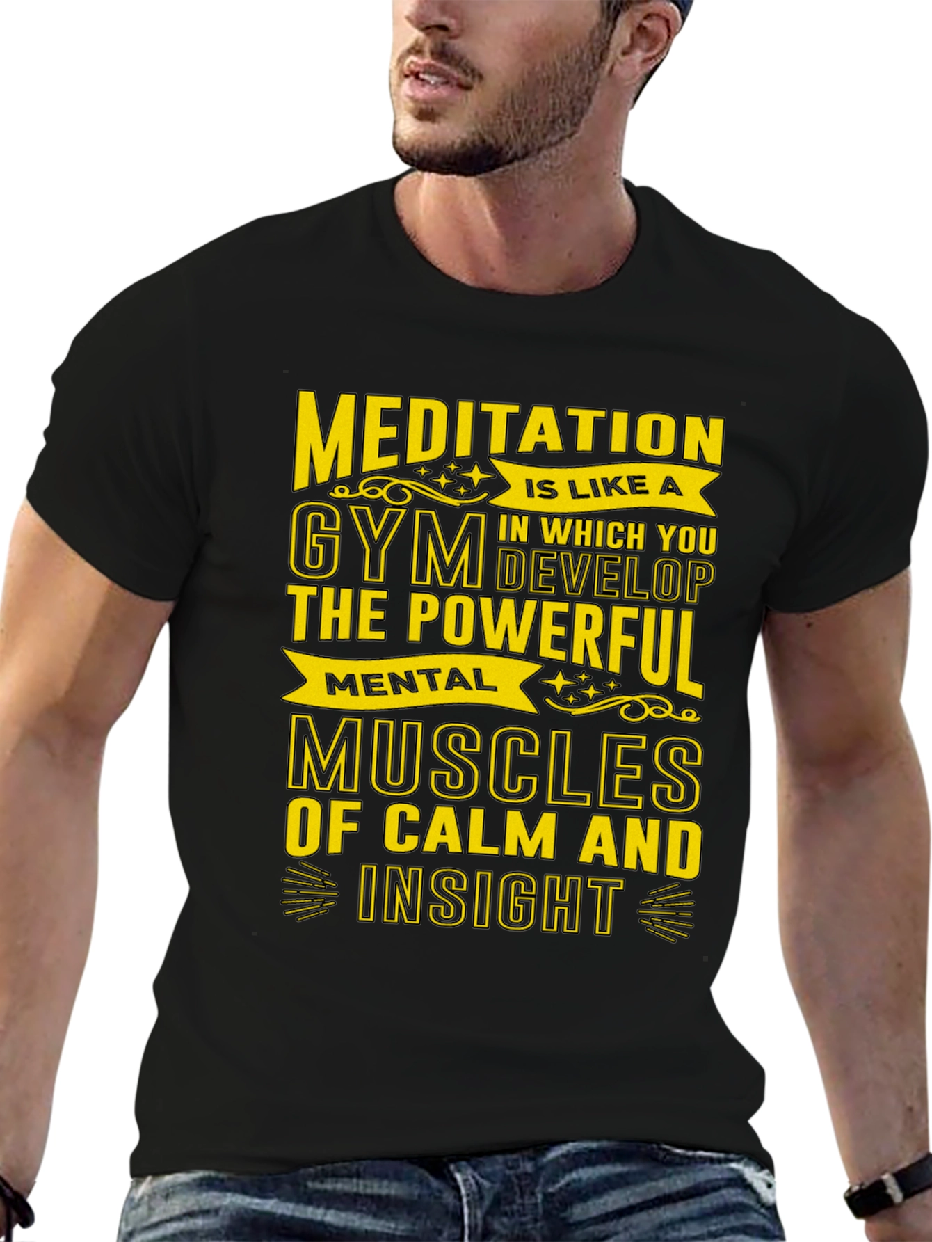 Meditative Gym T-Shirt - Mental Muscles