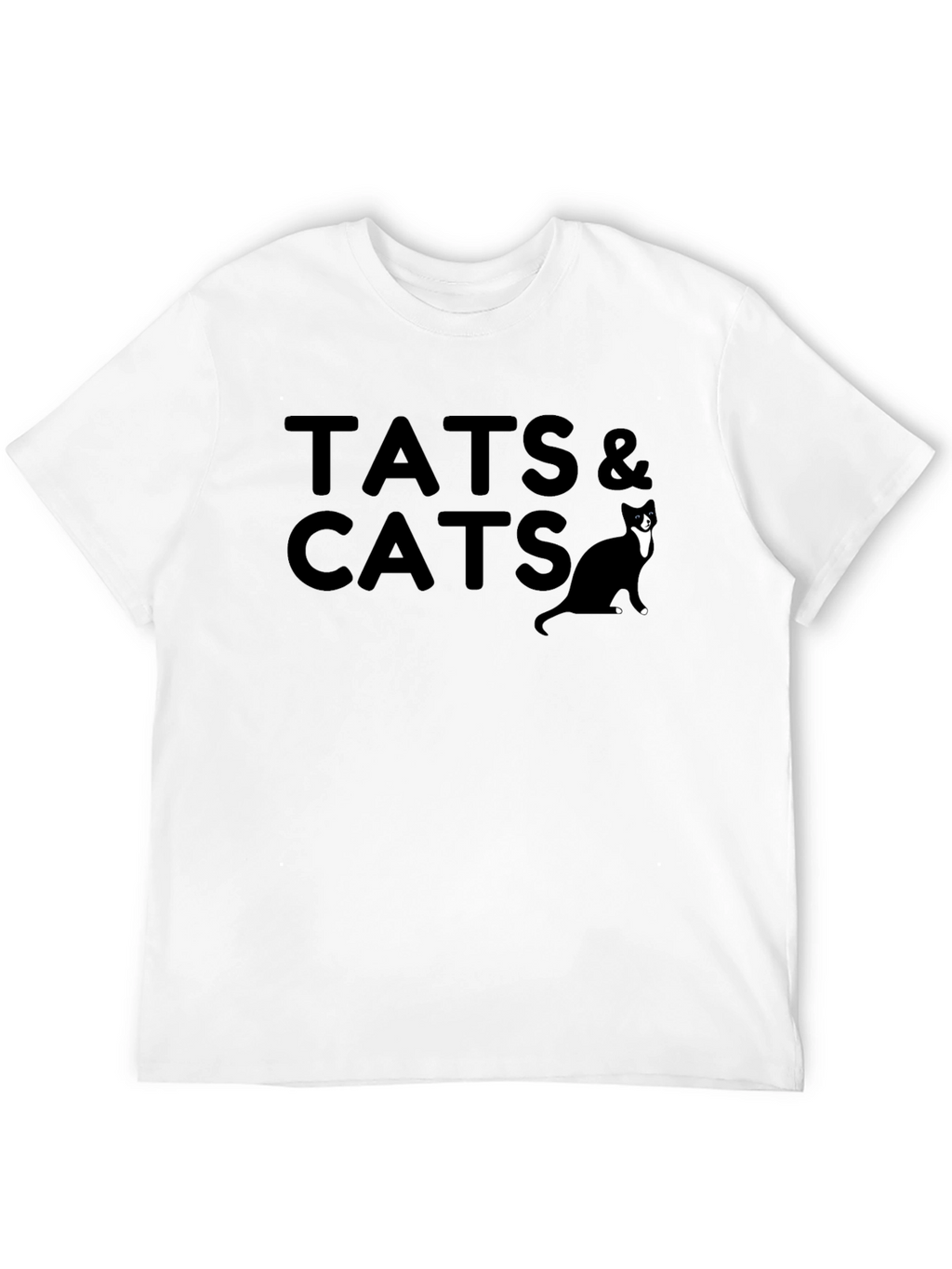 Tats & Cats Graphic Tee - Black Cotton T-Shirt