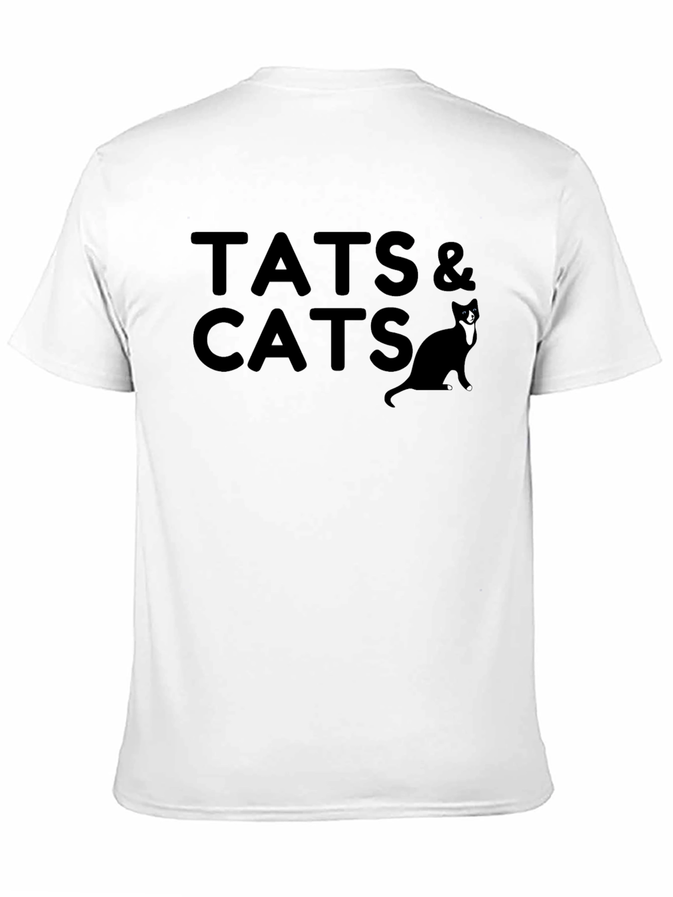 Tats & Cats Graphic Tee - Black Cotton T-Shirt