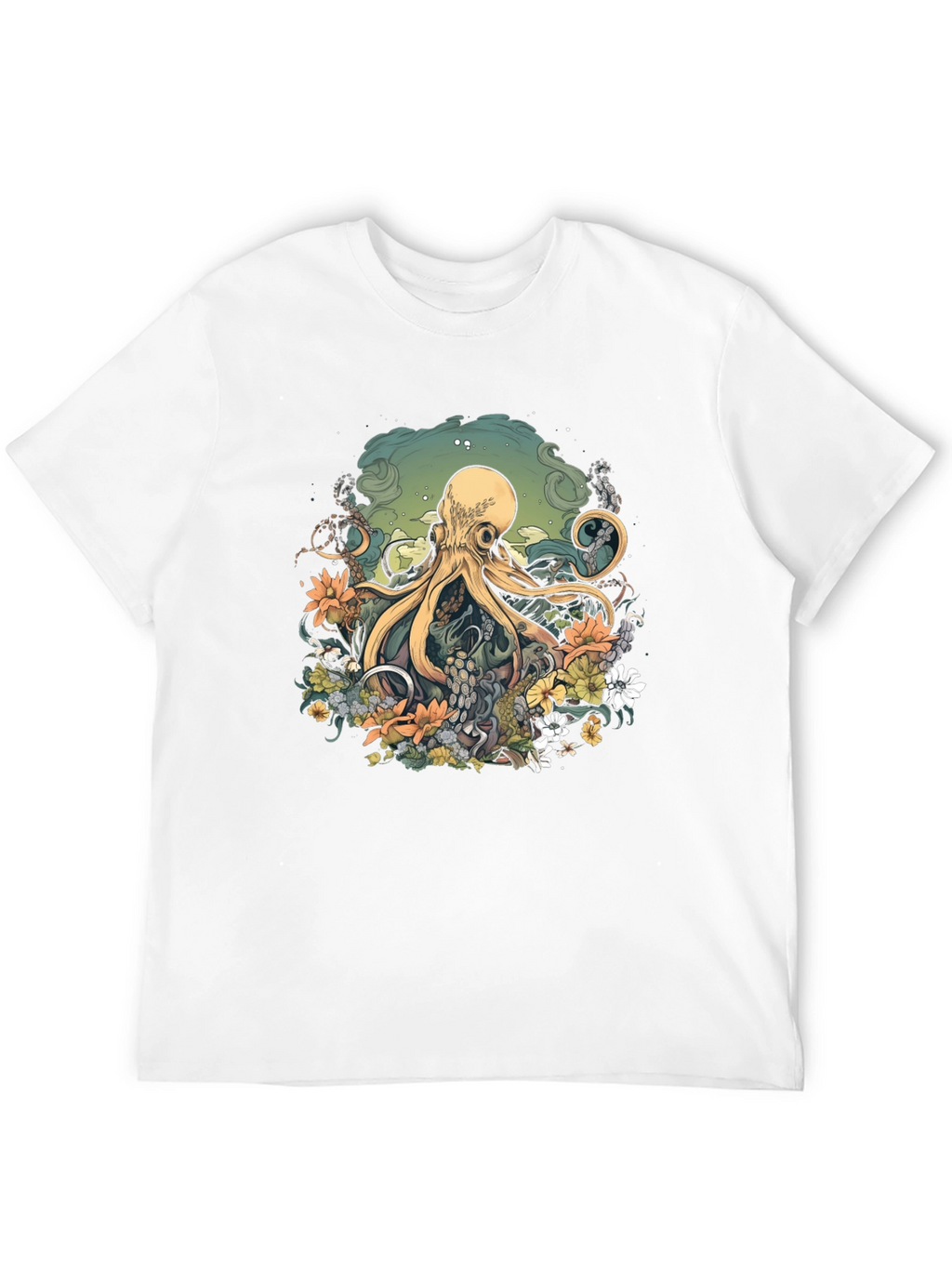 Octopus Floral Graphic Tee