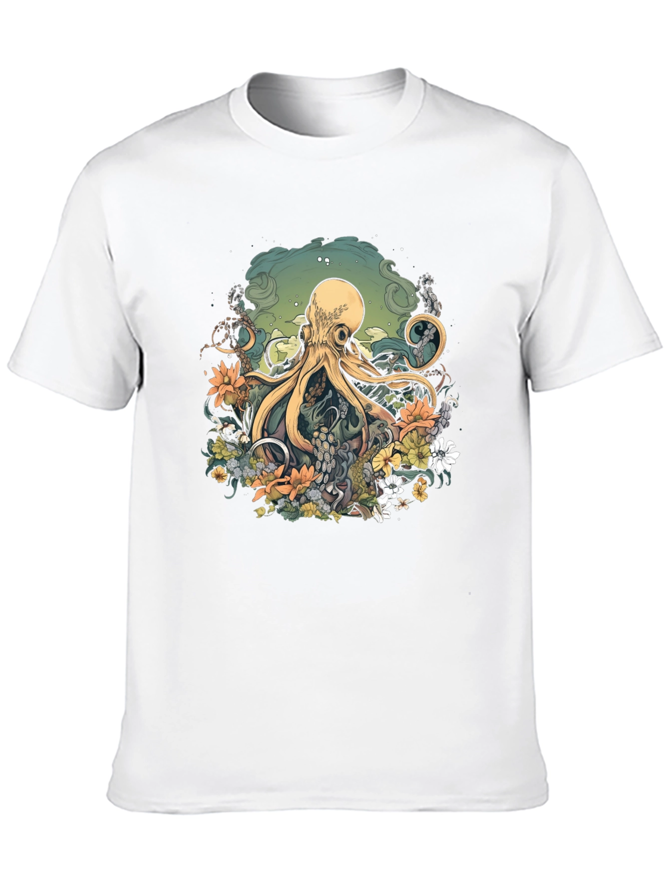 Octopus Floral Graphic Tee