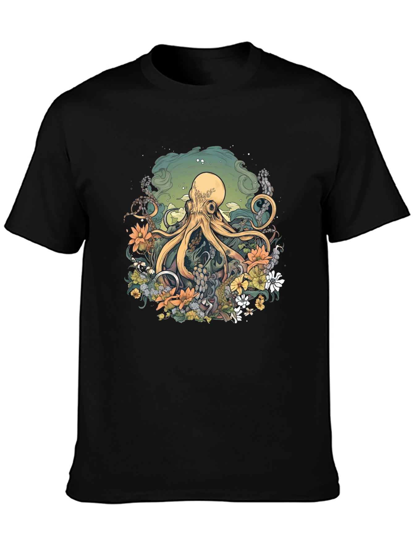 Octopus Floral Graphic Tee