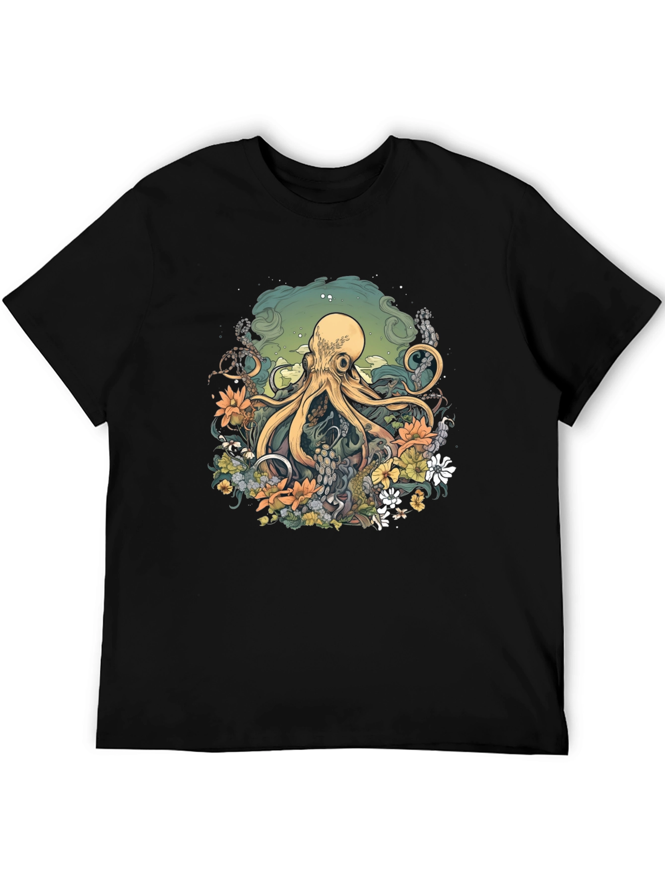 Octopus Floral Graphic Tee