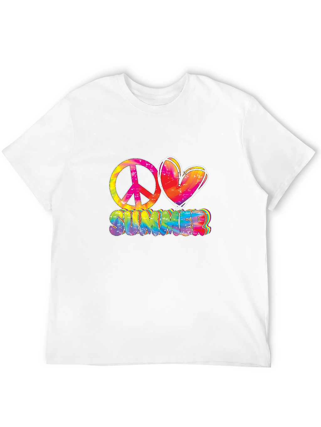 Peace Love Summer Tie-Dye Graphic Tee