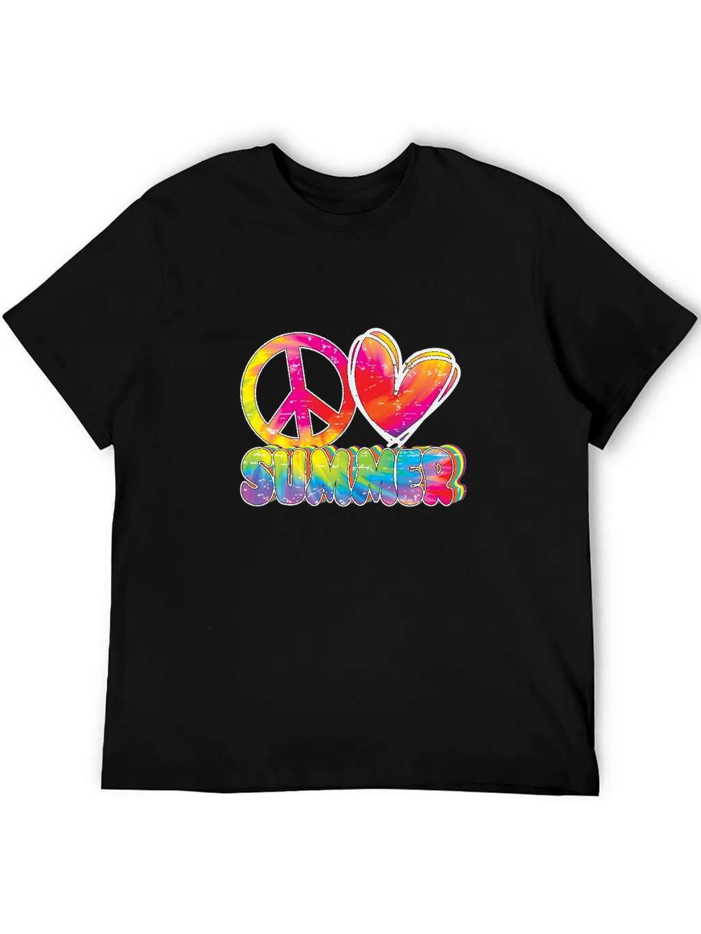 Peace Love Summer Tie-Dye Graphic Tee