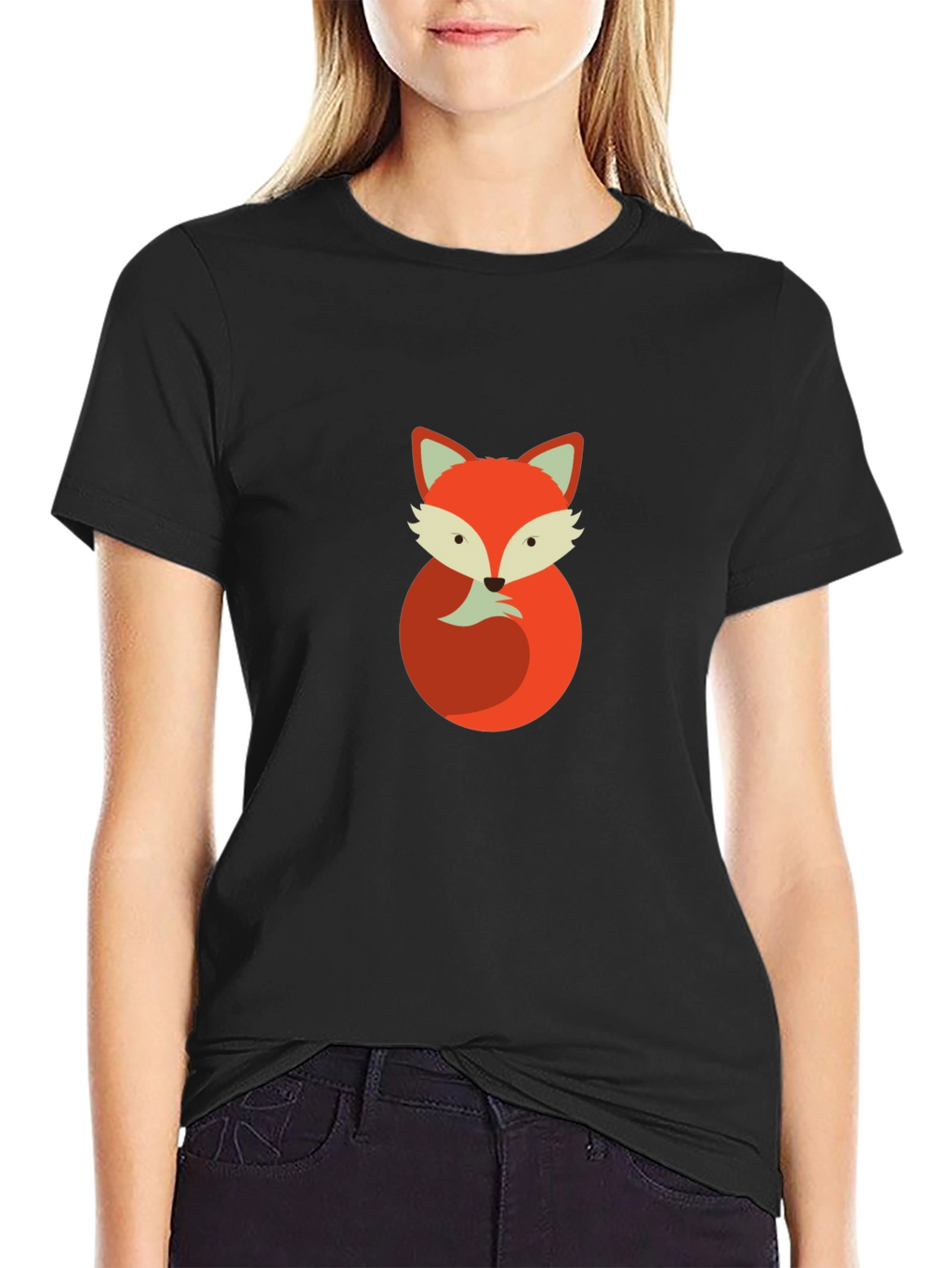 Fox Graphic Tee - Mens Black Cotton T-Shirt