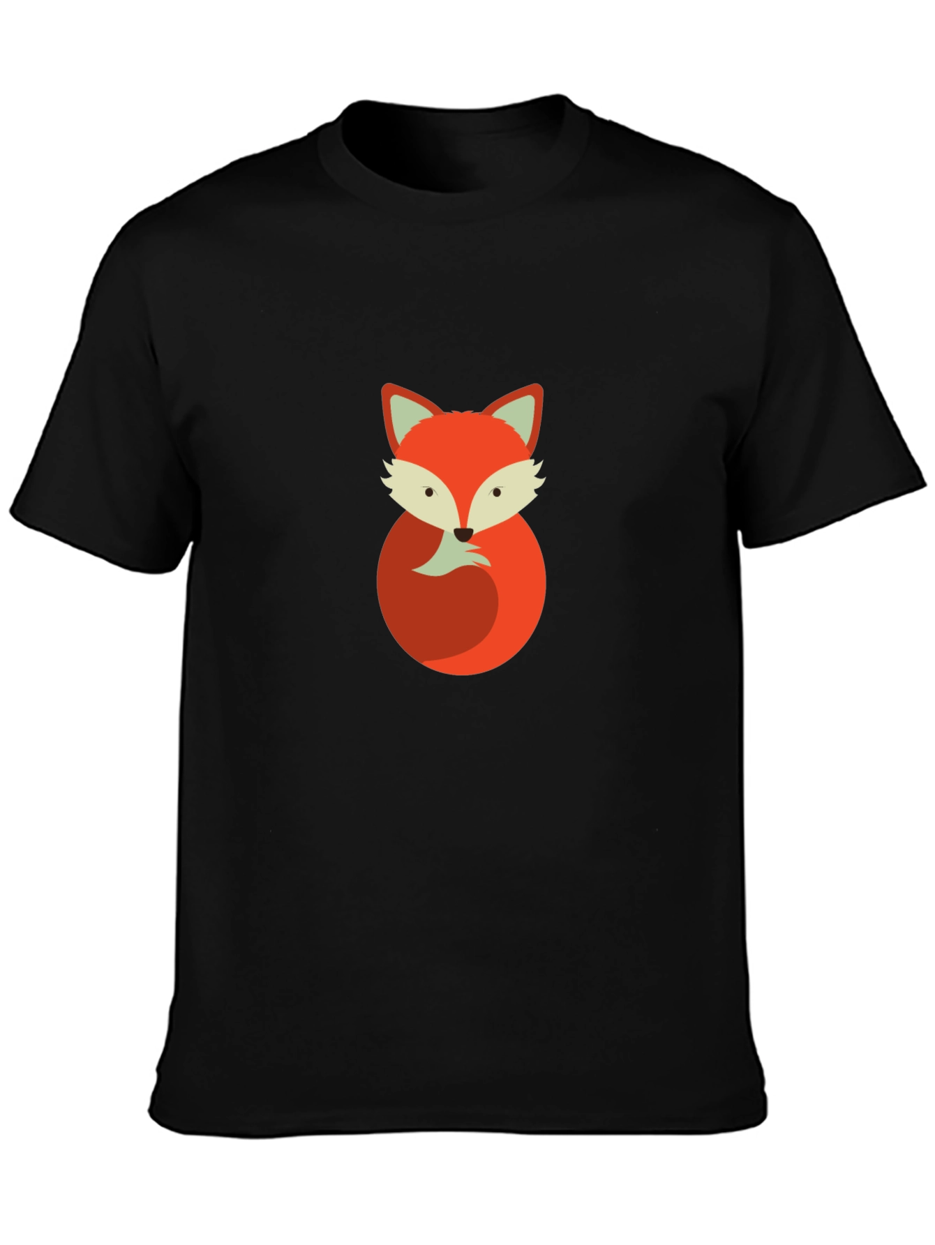 Fox Graphic Tee - Mens Black Cotton T-Shirt