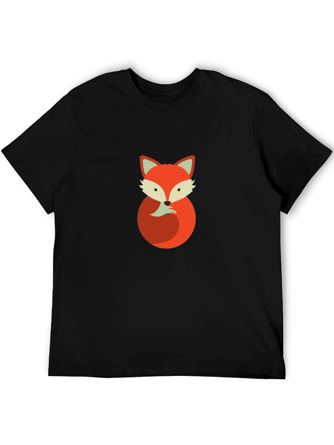 Fox Graphic Tee - Mens Black Cotton T-Shirt