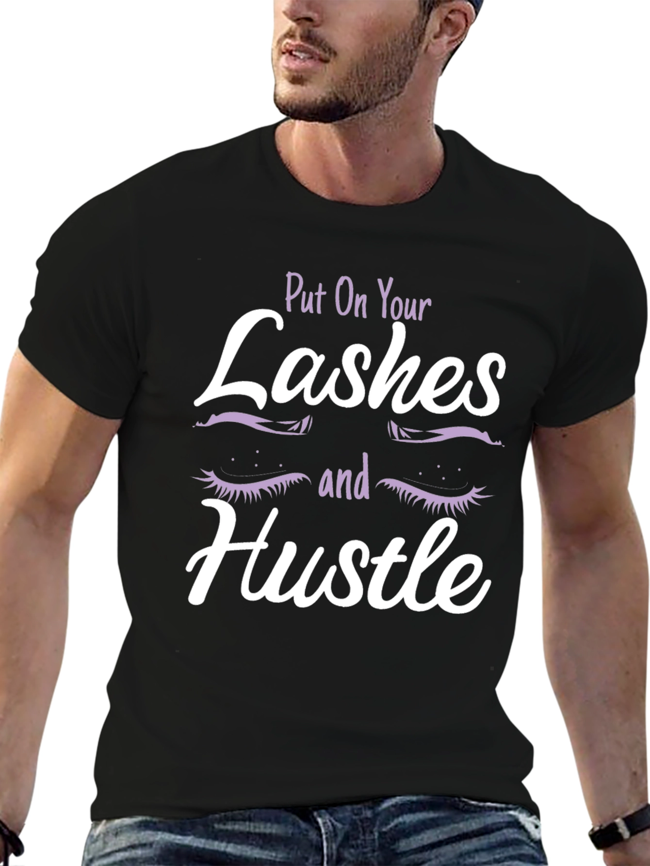 Lashes & Hustle Graphic Tee - Trendy Womens Fashion