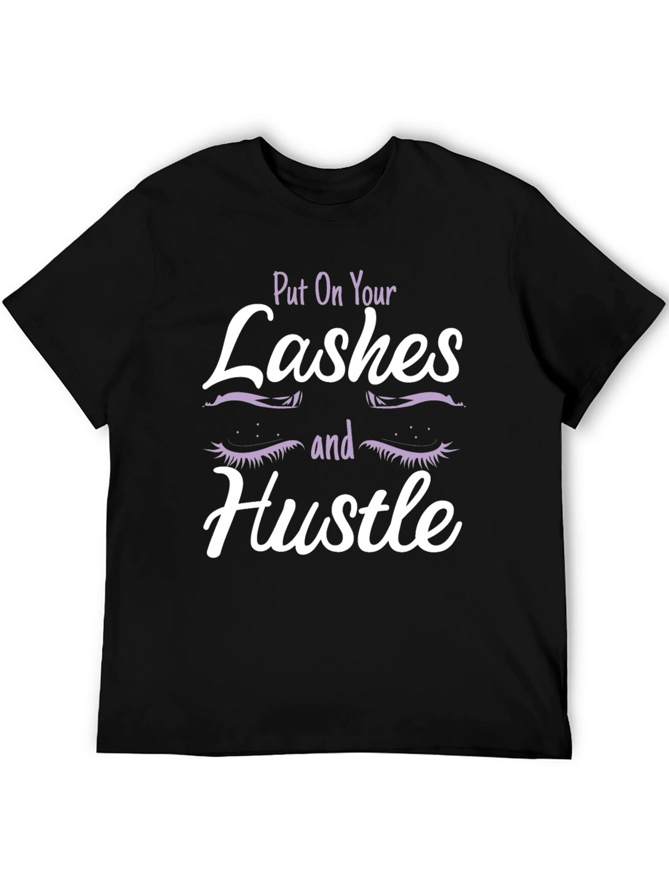 Lashes & Hustle Graphic Tee - Trendy Womens Fashion