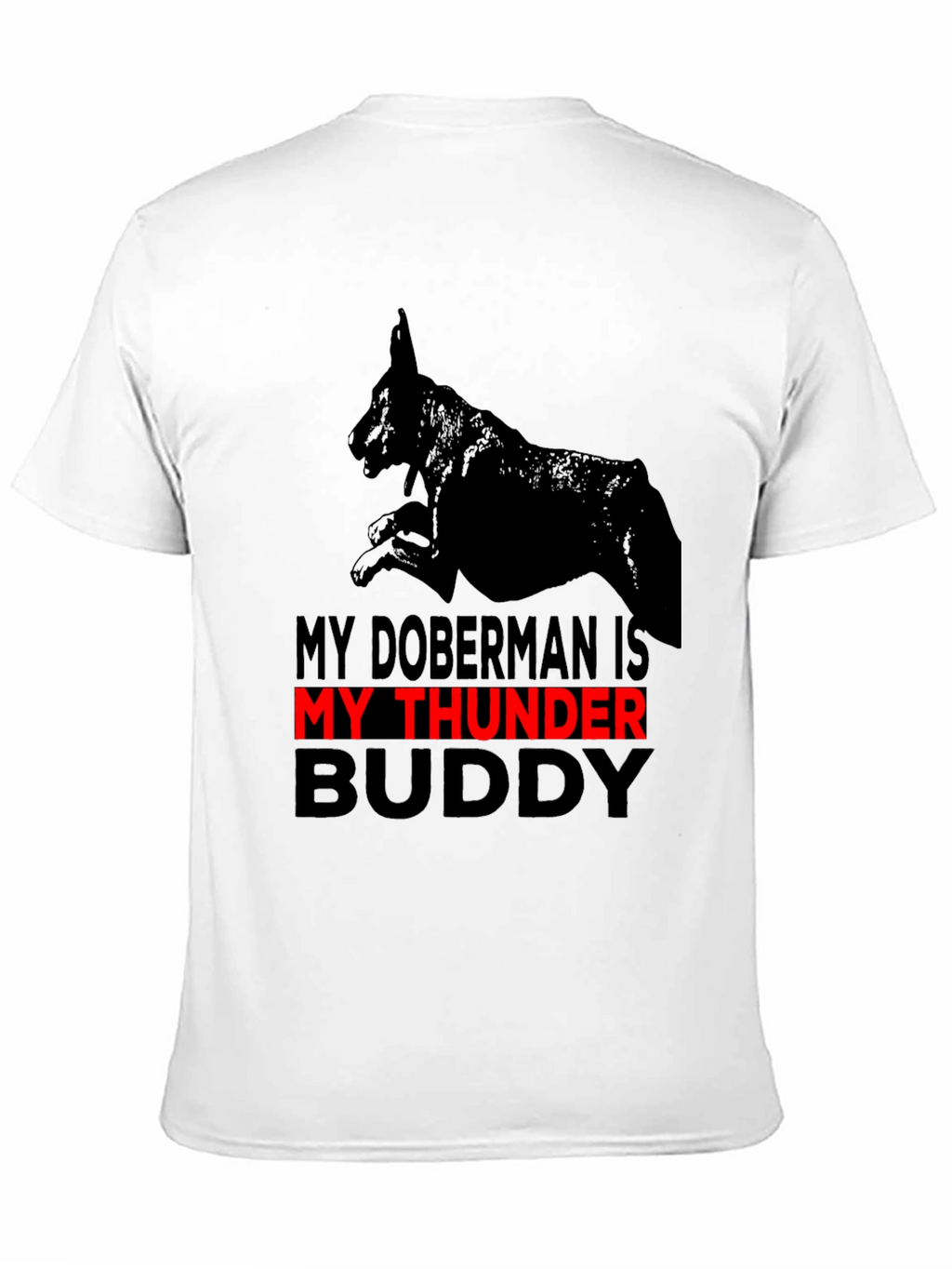 Doberman Thunder Buddy Graphic Tee - Black